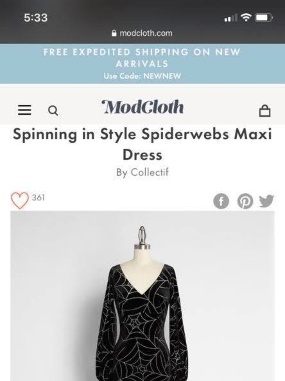 Collectif spiderweb gown